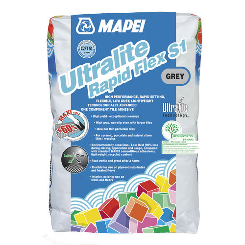 固结砂浆胶合剂 - ULTRALITE RAPID FLEX S1 - MAPEI GB - 用于瓷砖 / 水泥 / 快粘式