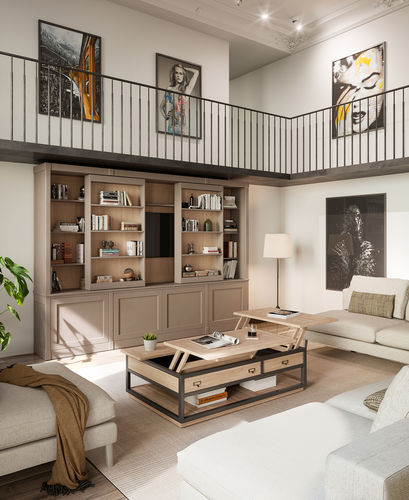 现代风格书架 - TROCADERO - Michel Ferrand - 木质 / 定制