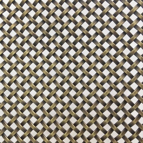 不锈钢金属丝网 - XY-2027G - Hebei Shuolong Metal Products Co.,Ltd - 用于隔墙 / 方形网格 / 金色
