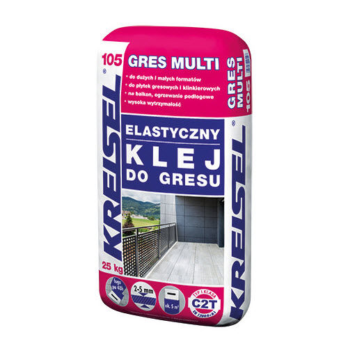 固结砂浆胶合剂 - GRES MULTI 105 - Kreisel - 防水 / 用于瓷砖 / 水泥