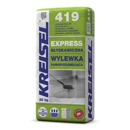 自流平修补砂浆 - EXPRESS 419 QUICK-SETTING SELF-LEVELLING SCREED - Kreisel - 灌浆 / 用于防水面层 / 水泥