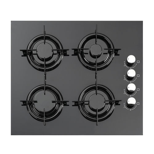 燃气灶台 - C6-40F BLACK - Kumtel & Luxell - 4眼 / 嵌入式 / 带杠杆
