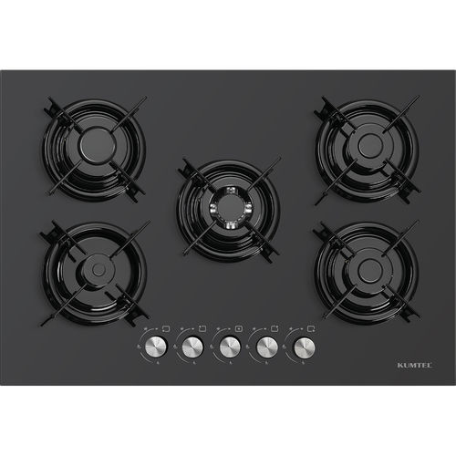 燃气灶台 - C7-50WF BLACK - Kumtel & Luxell - 5眼 / 嵌入式 / 带杠杆