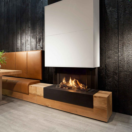 燃气壁炉 - KALFIRE ECO-LINE G70/44S - Bespoke Fireplace Designs - 嵌入式 / 3面 / 炉膛封闭式