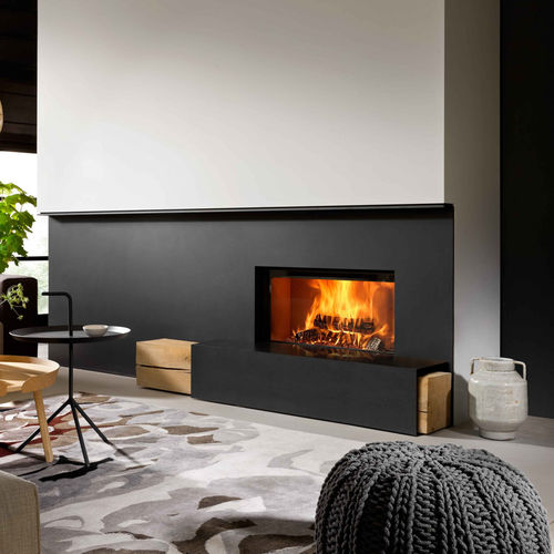 燃木壁炉 - KALFIRE HEAT PURE W85/40F - Bespoke Fireplace Designs - 嵌入式 / 单面 / 炉膛封闭式