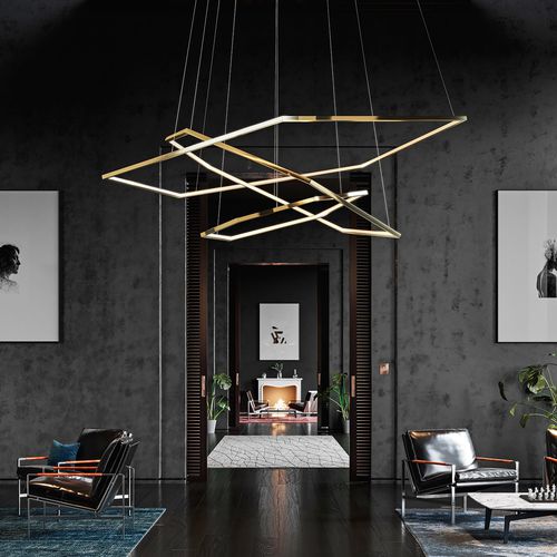 吊灯 - VESANTO - cameron designhouse - 抛光金属 / 磨砂金属 / 现代风格
