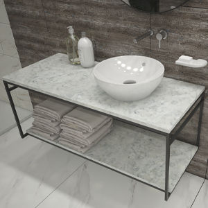 金属洗手盆架 - 120 WHITE CARRARA - Valadares