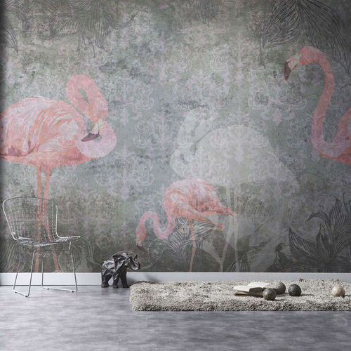 现代风格墙纸 - FLAMINGO - WallyArt - 无纺布 / 玻璃纤维 / 乙烯基