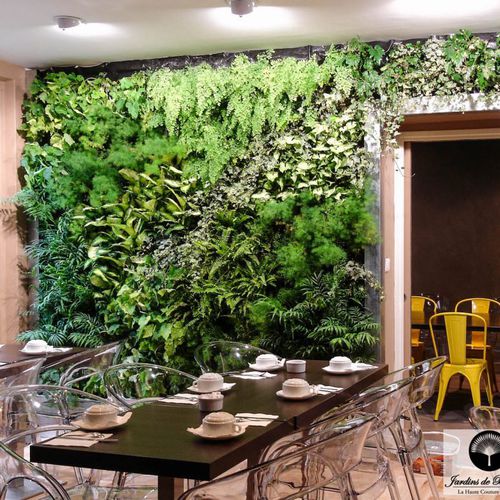 稳定绿植墙 - HOTEL IDEAL - Jardins de Babylone - 模块化板 / 天然 / 树叶