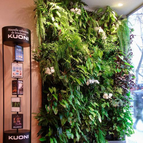 稳定绿植墙 - A WALL OF PLANTS  - Jardins de Babylone - 模块化板 / 天然 / 树叶