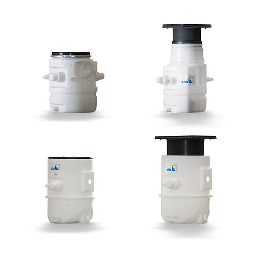 废水处理蓄水池 - AMA-DRAINER-BOX - KSB - 地面上 / 塑料