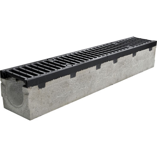 带网格排水槽 - BGU / BGF / BGU-Z / BGF-Z / BGZ-S G - BG Betonwaren GmbH - 倾斜 / 混凝土 / 用于公共空间