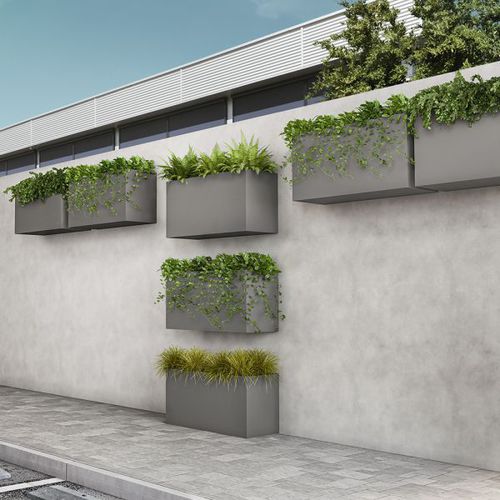 混凝土花坛 - F1-MOD-REC481212-HP - PLANTERS UNLIMITED - 金属 / 石材 / 玻璃纤维
