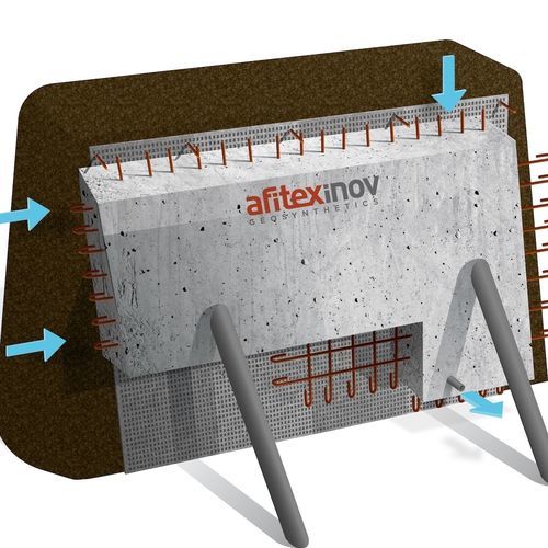 无纺布排水层 - ALVEODRAIN F - Afitexinov - 聚丙烯 / 防护 / 用于过滤