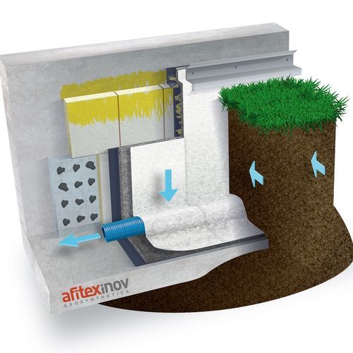 隔热材料 - SOMDRAIN RT5 - Afitexinov - 膨化聚氨酯PUR / 硬板 / 用于室外