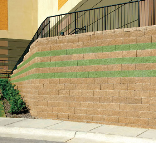实心混凝土块 - VALERA STRAIGHT - PAVESTONE - 用于挡土墙 / 仿石