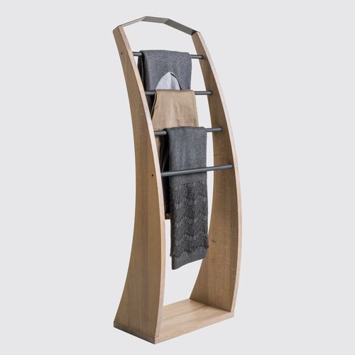 落地式衣帽架 - PLUTOO - OAK WOOD - 3S design - 粉末涂层钢 / 实木 / 栎木