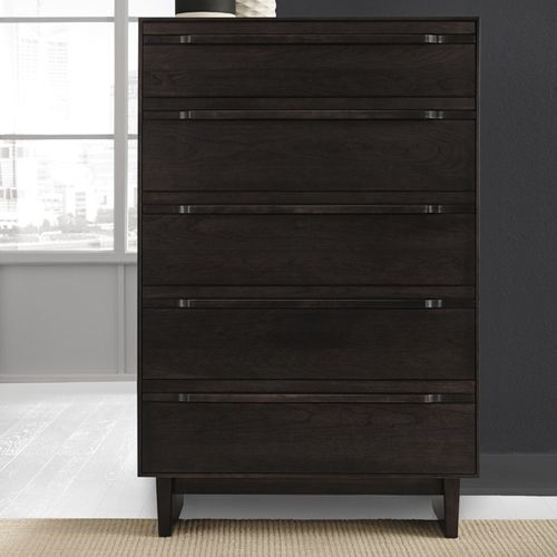 高抽屉柜 - CAMBER - West Furniture - 现代风格 / 木质 / 5 屉式