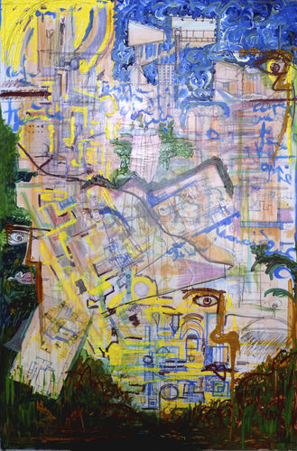 装饰丙烯画 - Starry Night STRATICOLLAGE - San Polo Art Gallery | Contemporary Art & Design i - 混合型 / 抽象风格 / 美术馆