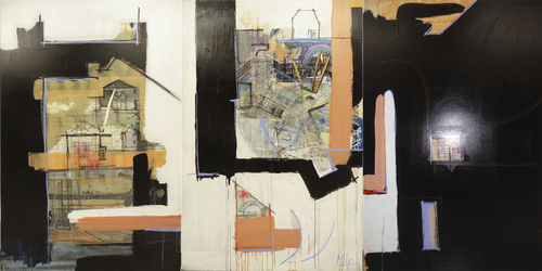 装饰丙烯画 - Tryptic STRATICOLLAGE - San Polo Art Gallery | Contemporary Art & Design i - 混合型 / 抽象风格 / 美术馆