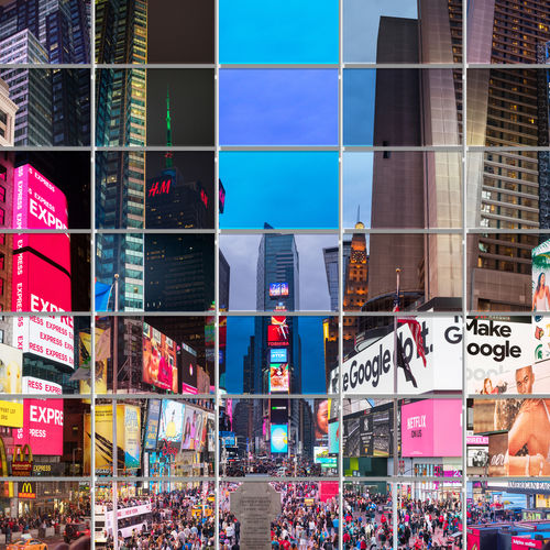 照片印刷装饰画 - NEW YORK ARTWORK MOSAIC | TIME SQUARE PHOTOGRAPHY - San Polo Art Gallery | Contemporary Art & Design i - 大尺寸 / 横版 / 办公室