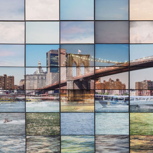 帆布印刷装饰画 - NEW YORK BROOKLYN BRIDGE | ART COLLAGE | PHOTOS FRAGMENTS - San Polo Art Gallery | Contemporary Art & Design i - 纸上 / 数字 / 照片