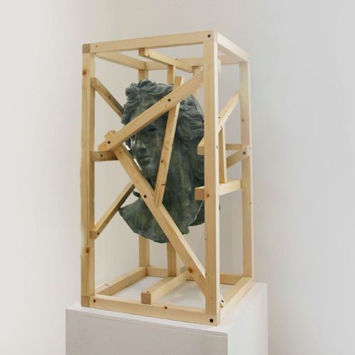 木质雕塑 - Cage n° 7 - Testa di Apollo, 2017 - San Polo Art Gallery | Contemporary Art & Design i - 金属 / 锰铈镧矿 / 手工