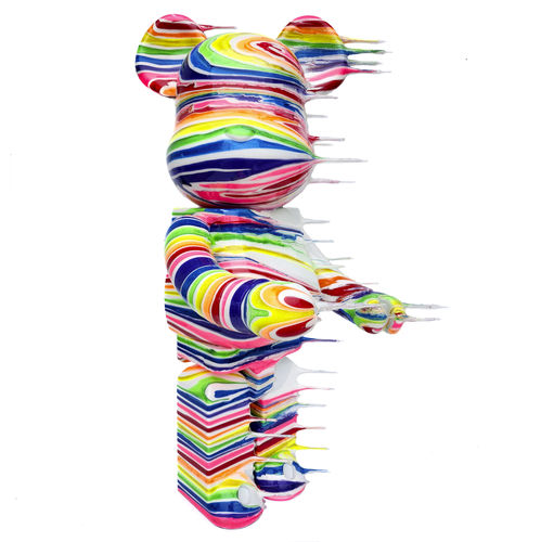 金属雕塑 - Blown Away 1000% Bearbrick - White Rainbow - San Polo Art Gallery | Contemporary Art & Design i - 树脂 / 黏土 / 丙烯塑料
