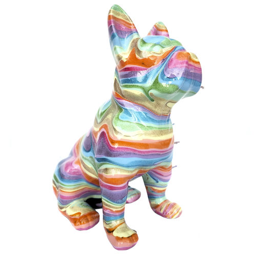 金属雕塑 - Blown Away Frenchie - Rainbow Sherbet - San Polo Art Gallery | Contemporary Art & Design i - 树脂 / 丙烯塑料 / 手工