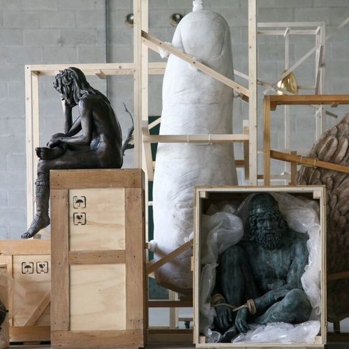 石材雕塑 - Daniele Accossato | Art installations | Sculpture | Unique  - San Polo Art Gallery | Contemporary Art & Design i - 合成金属 / 户外 / 手工