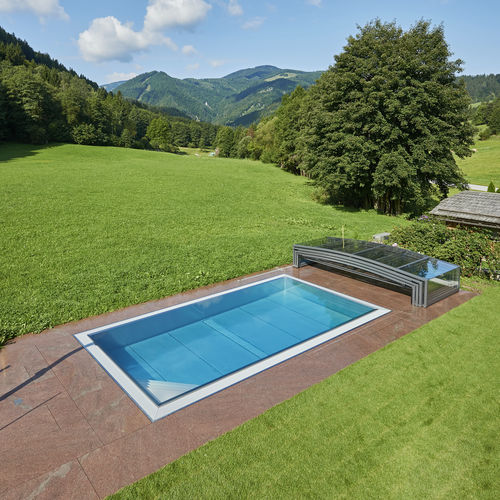 无边式游泳池 - 7,50 x 3,50 m - BERNDORF METALL- UND BÄDERBAU GMBH - 盖子 / 户外 / 室内