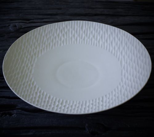 正餐盘子 - WOK EMPREINTE - Jacques Pergay - 展示用 / 圆形 / 利摩日瓷