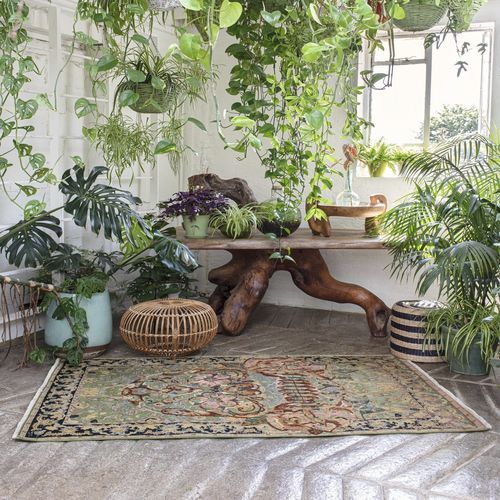 传统风格地毯 - KING UMBERTO SKULL - Knots rugs - 花朵图案 / 羊毛 / 丝绸