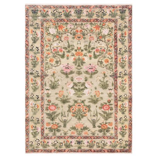 传统风格地毯 - MUGHAL - Knots rugs - 花朵图案 / 羊毛 / 丝绸