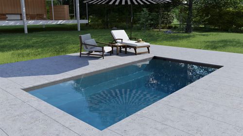 嵌入式水疗浴缸 - SESAME 500  - Tilestone Pools one piece tiled pools - 长方形 / 多座位 / 复合材料