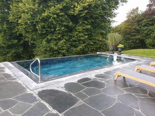 嵌入式游泳浴缸 - Tilestone Pools one piece tiled pools - 长方形 / 多座位 / 户外