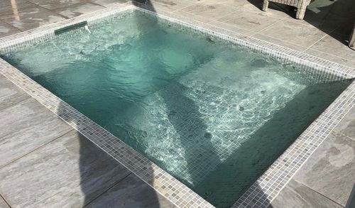 嵌入式水疗浴缸 - TILESTONE 3m x 2m - Tilestone Pools one piece tiled pools - 长方形 / 多座位 / 水疗按摩