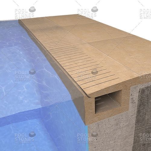 天然石材溢水槽 - System Andreas No22 - Poolstones - 用于游泳池