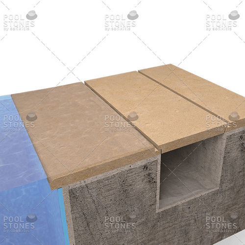 天然石材溢水槽 - System No9 - Poolstones - 用于游泳池