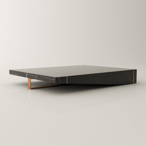 现代风格茶几 - RUNA - Roig - art & design - - 大理石 / 涂漆金属钢桌脚 / 大理石底座桌脚