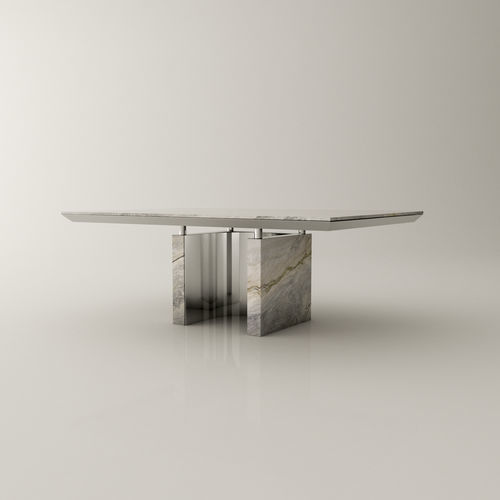 设计餐桌 - GUTMAN_LUX - Roig - art & design - - 黄铜 / 大理石 / 黄铜桌脚