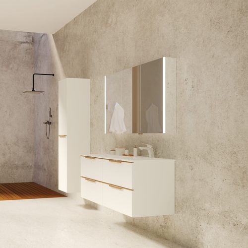 壁挂式台盆柜 - AMBER LEFT - UAB KAME - MDF / Corian®可丽耐 / 现代风格