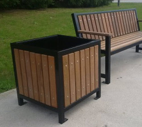 硬木花坛 - REGENCY - PARIS Site Furnishings - Outdoor Fitness - 钢 / 再生塑料 / 长方形