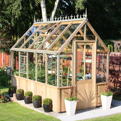 花园温室 - DENSTONE - Alton greenhouses - 尖顶 / 铝合金框架 / 木结构