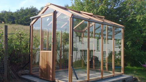 花园温室 - EVOLUTION SIX  - Alton greenhouses - 尖顶 / 铝合金框架 / 木结构