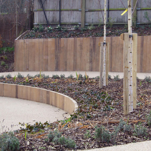 木质挡土墙 - RETAINING WALL - Woodscape. - 模块化 / 用于花园围栏