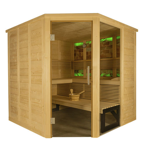 家用桑拿房 - HIMALAYA CORNER - Almost Heaven Saunas - 木质 / 淬火玻璃 / 室内