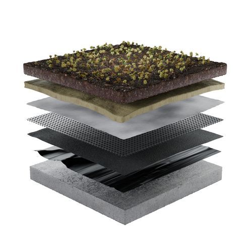平屋顶植被屋顶 - ECO LIGHT WBLG SYSTEM - Urbanscape - 用于屋顶露台 / 密封 / 排水