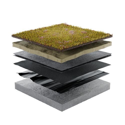 平屋顶植被屋顶 - PREMIUM AIR SYSTEM - Urbanscape - 用于屋顶露台 / 密封 / 排水