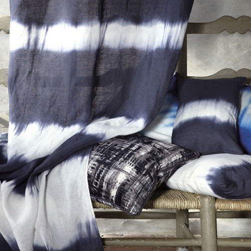 室内装饰面料 - ORCHIS : SHIBORI  - BLACK EDITION - 用于窗帘 / 条纹 / 亚麻